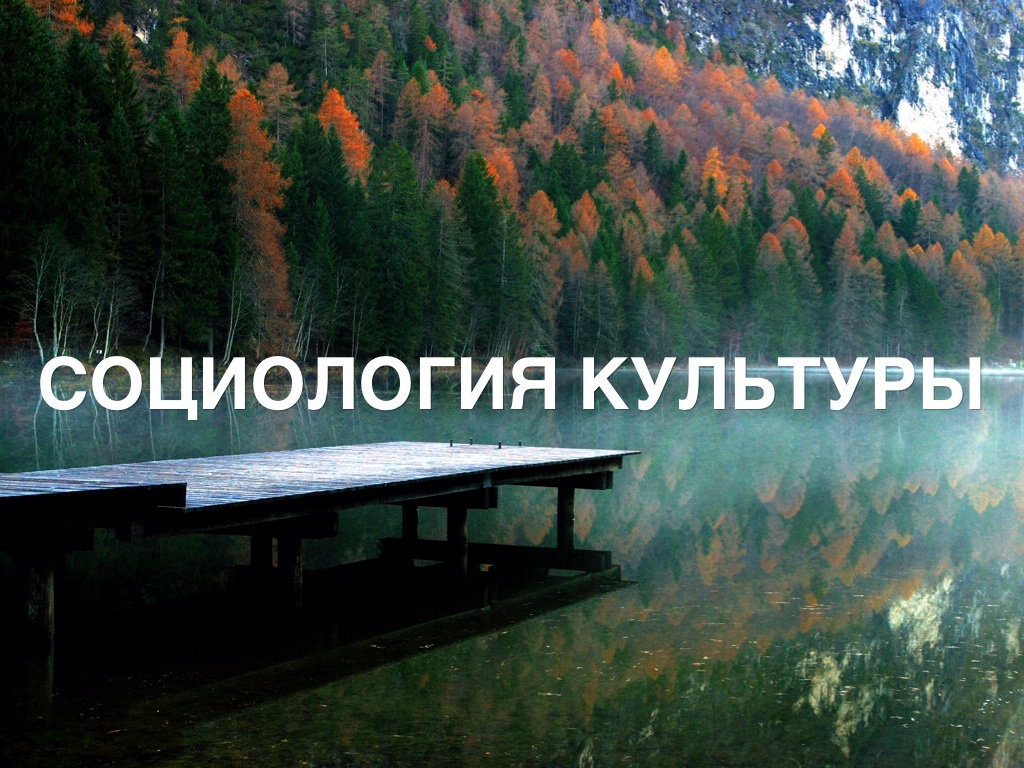 Социология Культуры