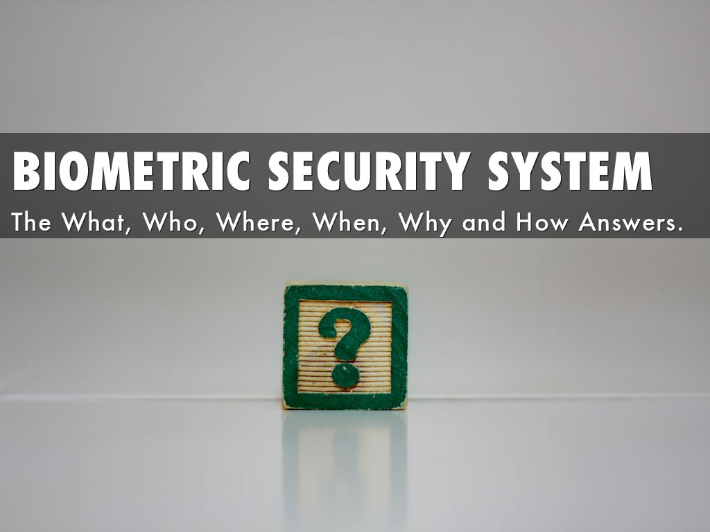 BIOMETRIC SECURITY SYSTEM by Idlink Systems