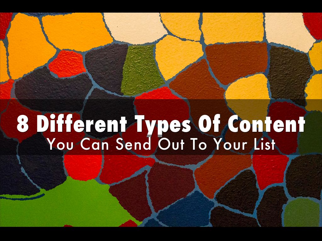 8 Different Types Of Content