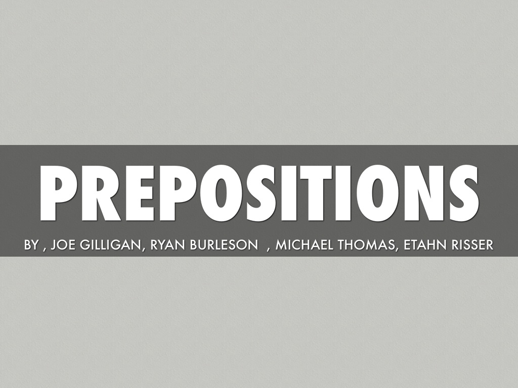 Prepositions 