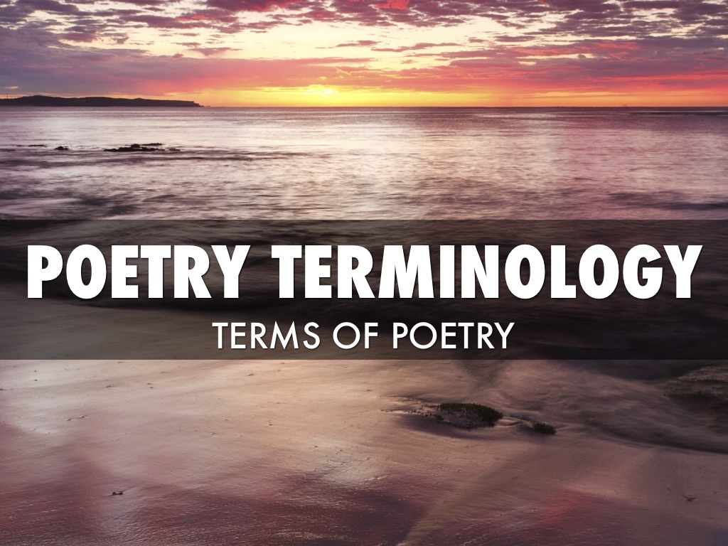 Poetry  Terminology 