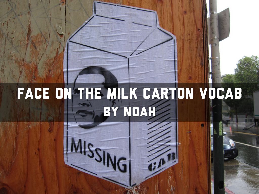 Noah's Vocabulary For The Face On The Milk Carton by