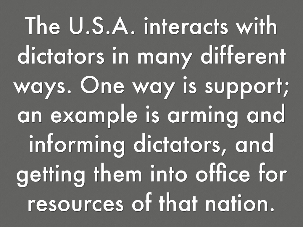 Dictator Interaction By Garrett L