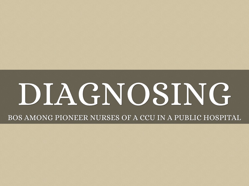 DIAGNOSING BURNOUT SYNCDROME IN THE CCU