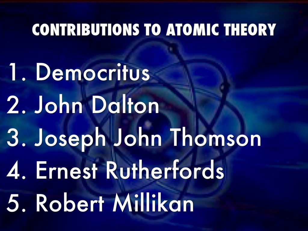 maria's contributors of atomic theory