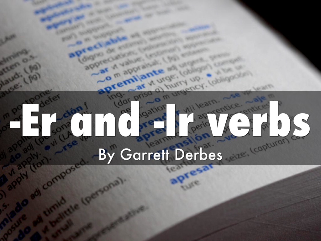 -er Verbs