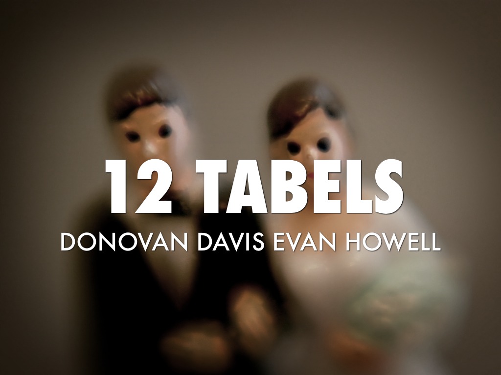 12 Tables By Donovan Davis and evan howell