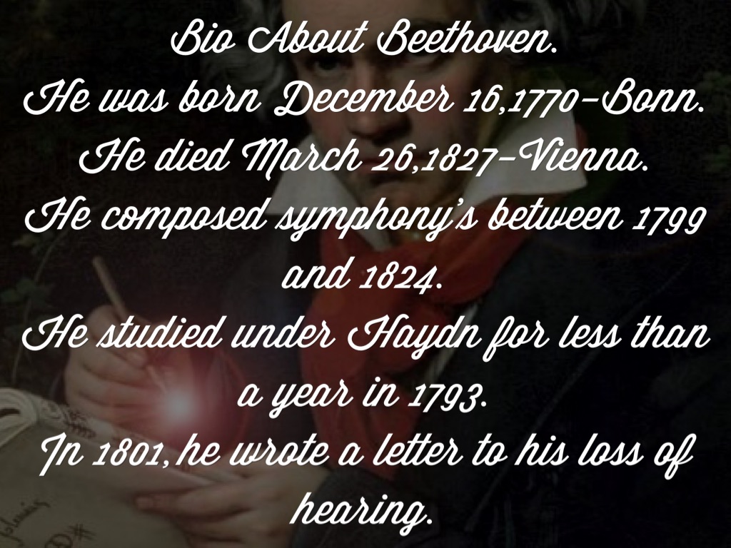 A Bio About Beethoven