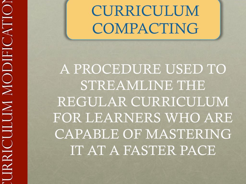 Curriculum compacting by Liz Malone