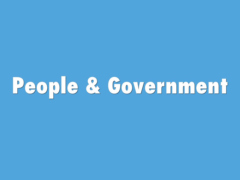 People & Government