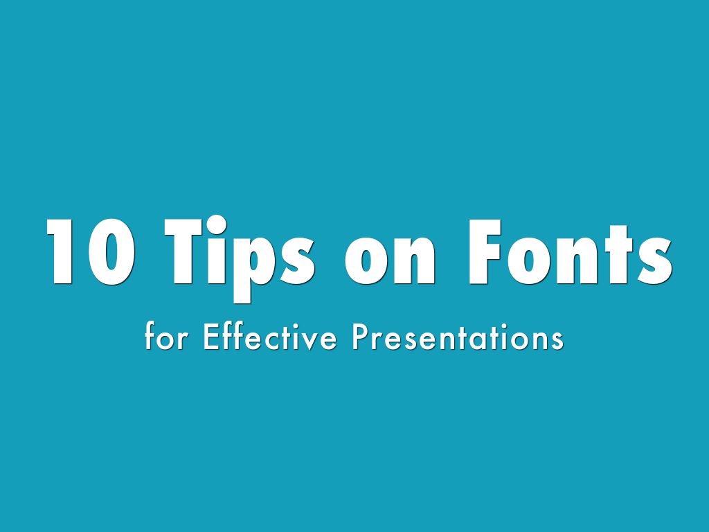 10 Tips on Fonts