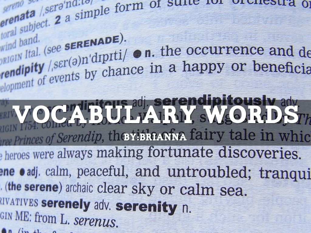 Vocabulary Words