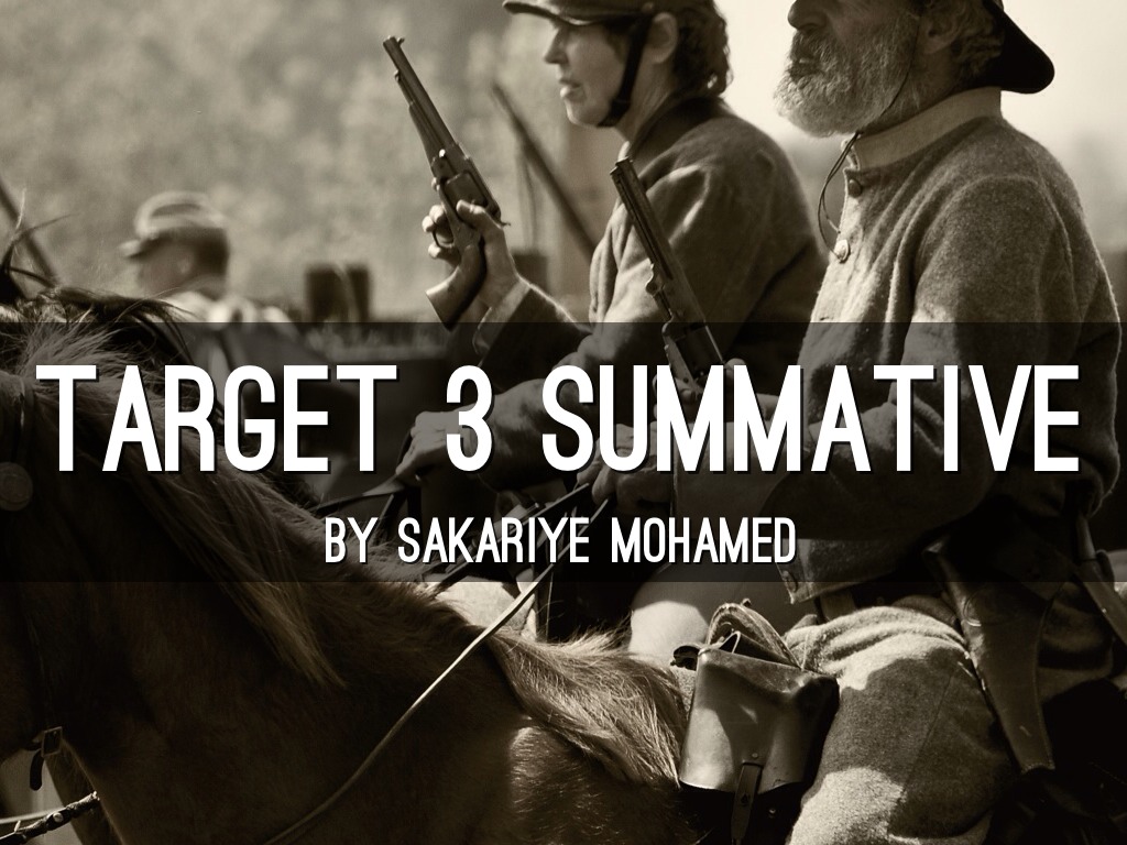 Target 3 Summative.