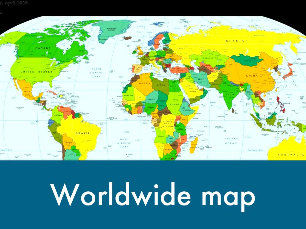Map Of The Worldwide 