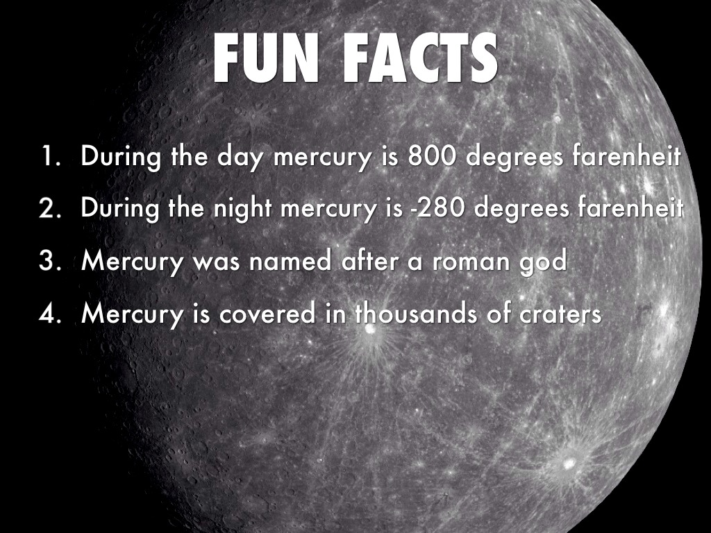 Top 10 Facts About Mercury For Kids Planet Facts With