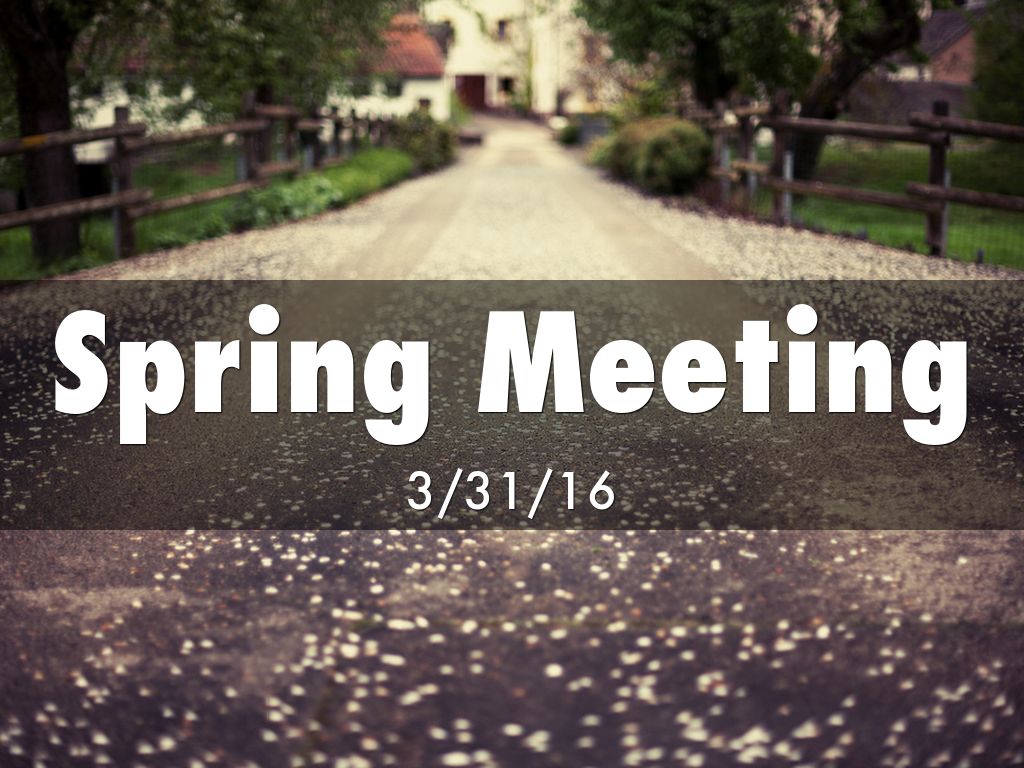 Spring Meeting