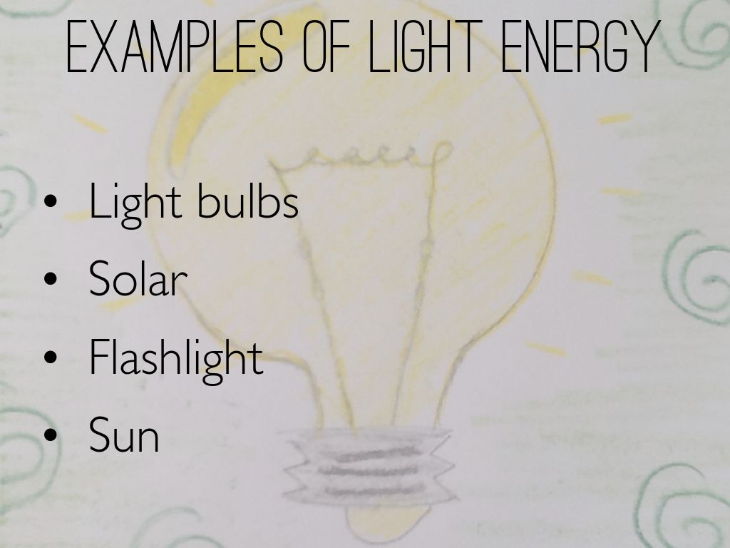 examples of light energy used in the kitchen