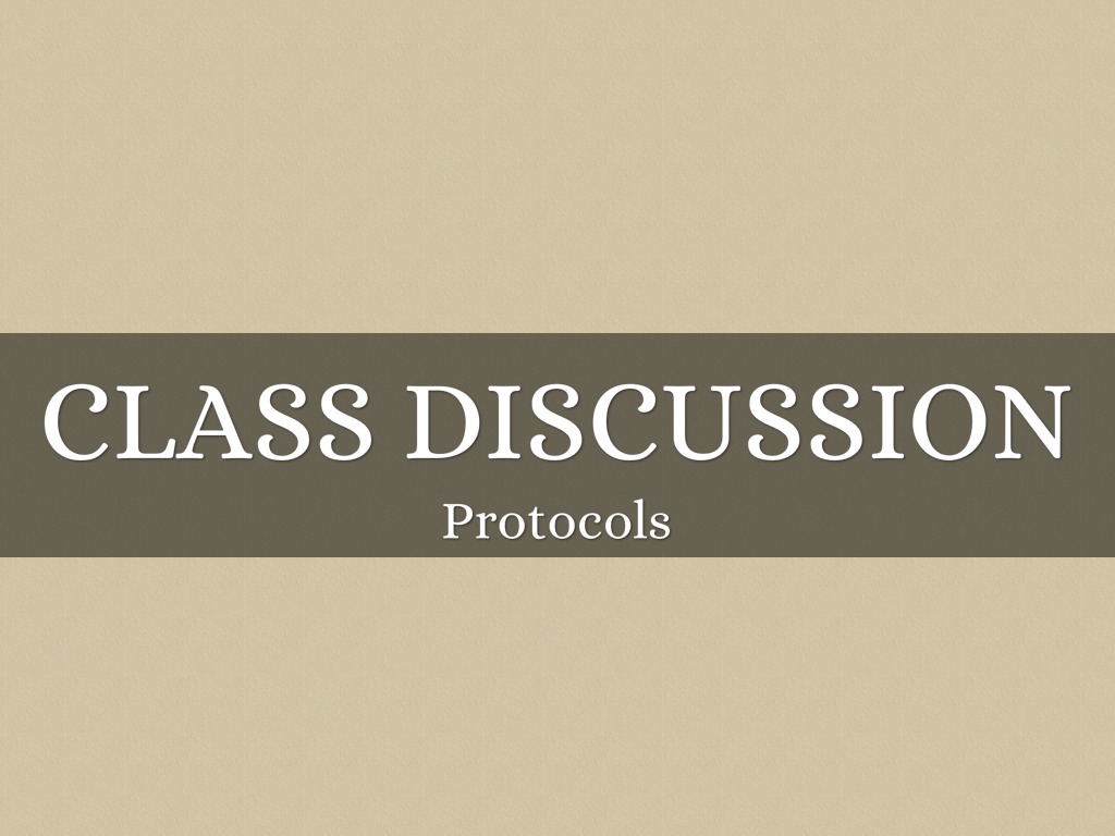 Mr Graff's DISCUSSION PROTOCOLS by Evan Graff
