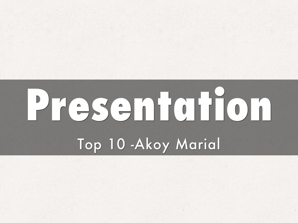 Presentation