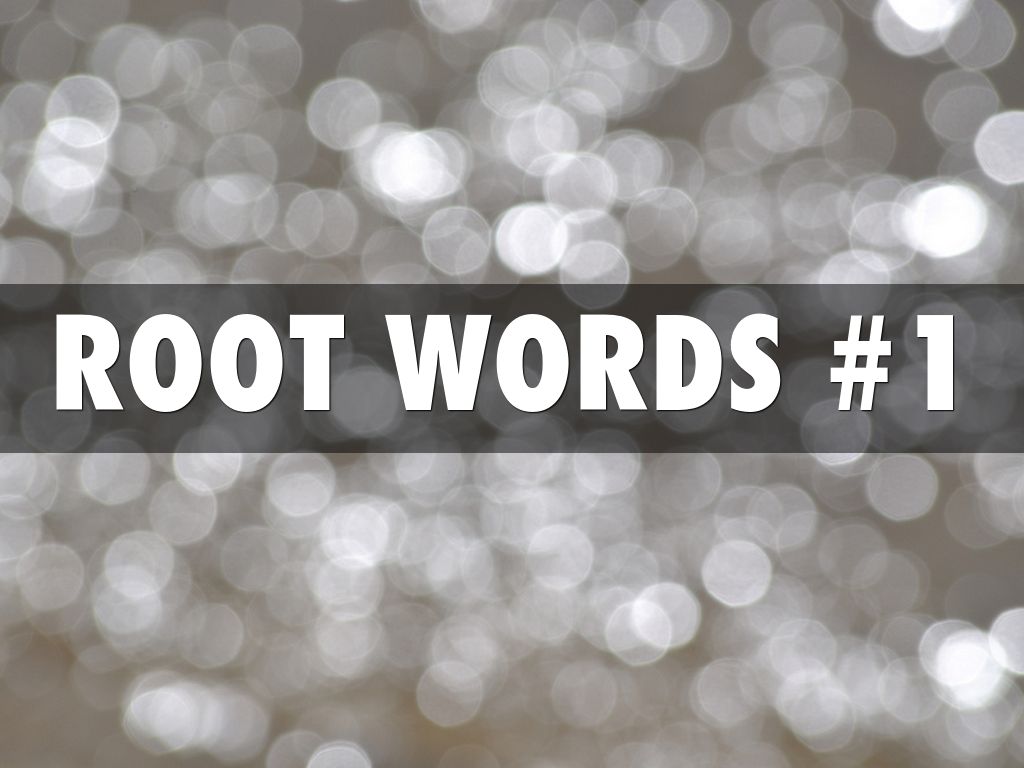 Root Words #1