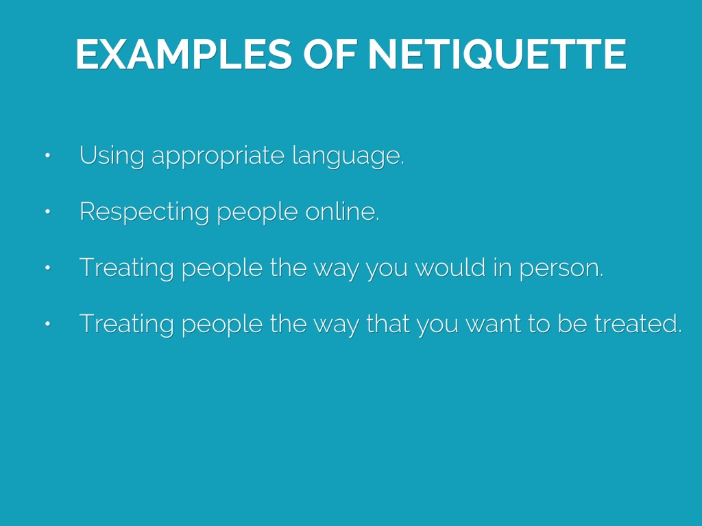 Of internet etiquette examples 15 Online