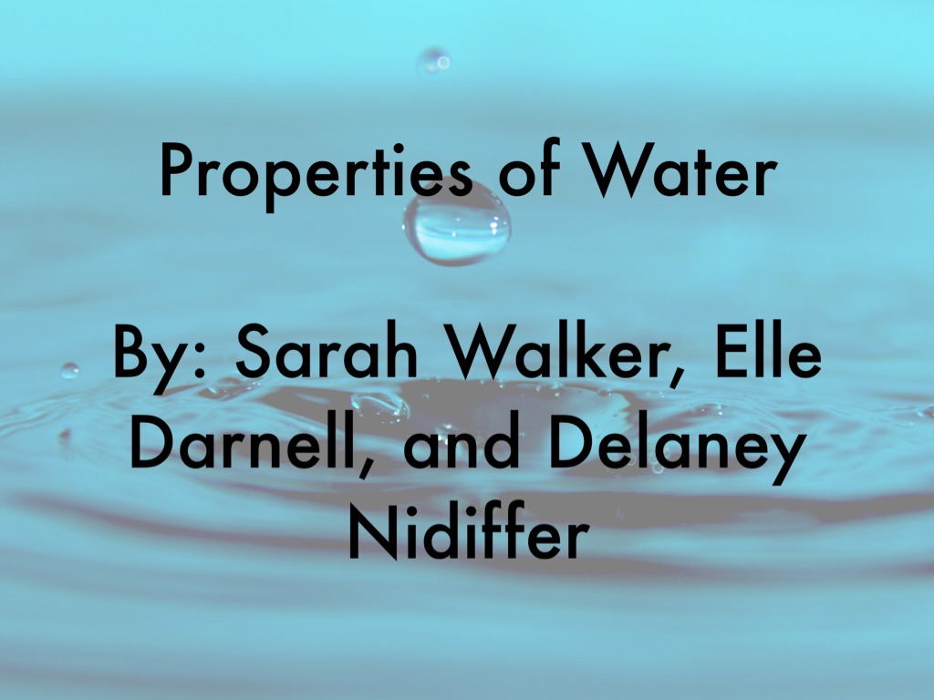 Properties of Water