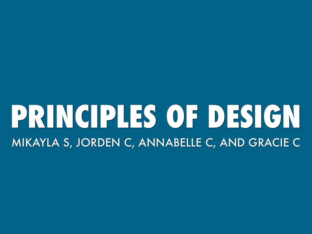 Principles of Design