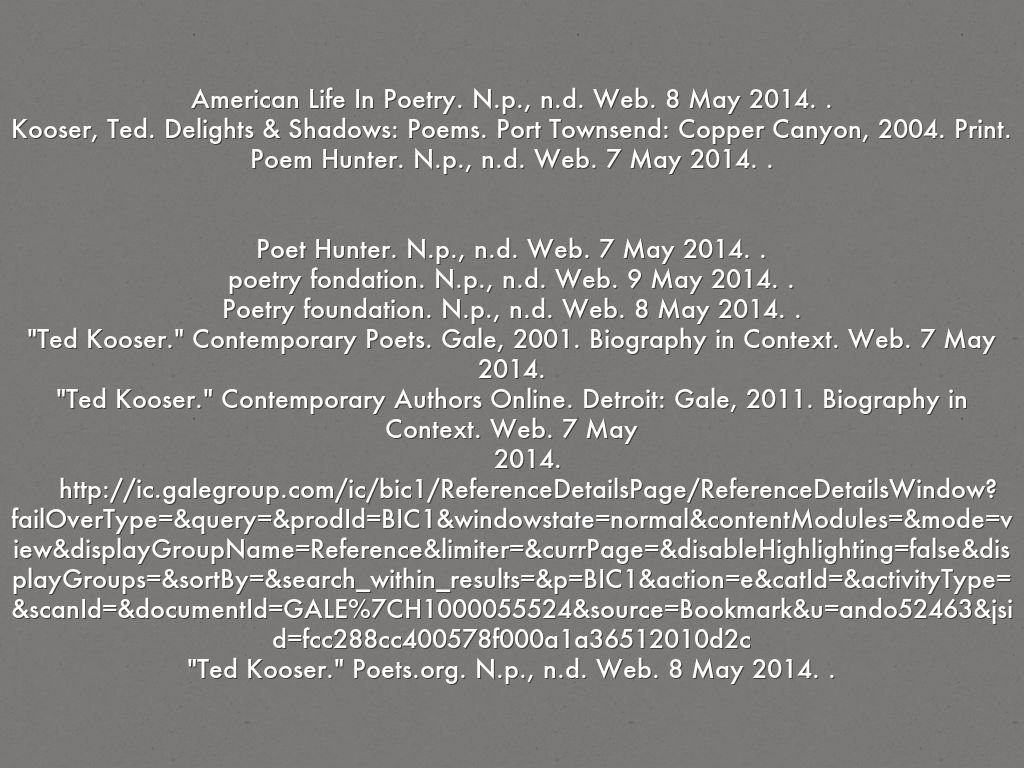 Ted Kooser by perkinsnathaniel