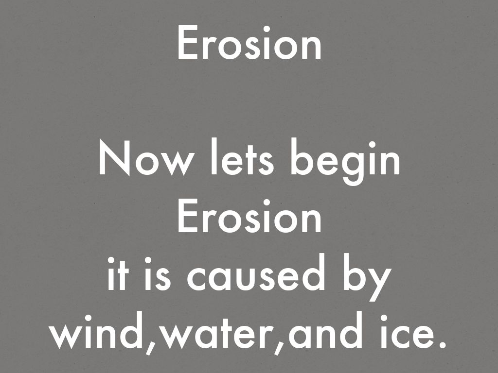 Types of Erosion