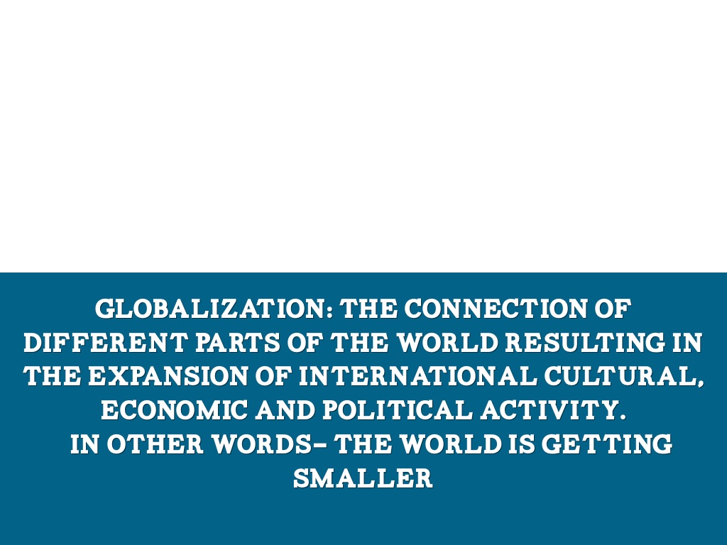 Globalization 