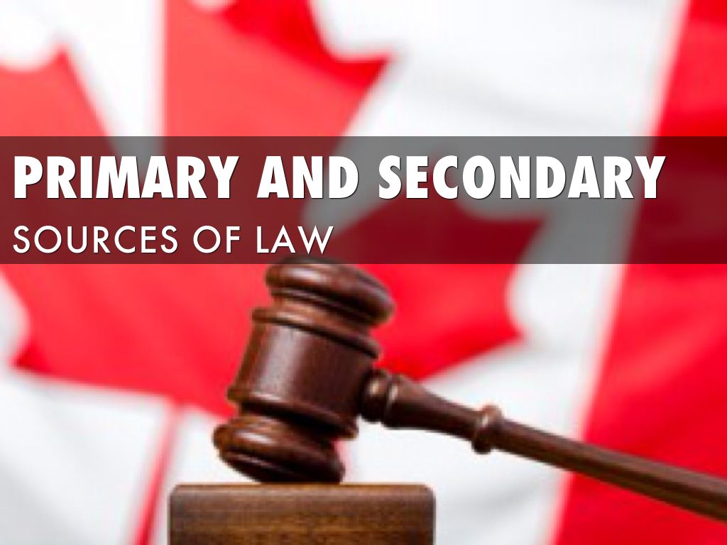 Primary And Secondary Sources Of Law by Rena Billimoria