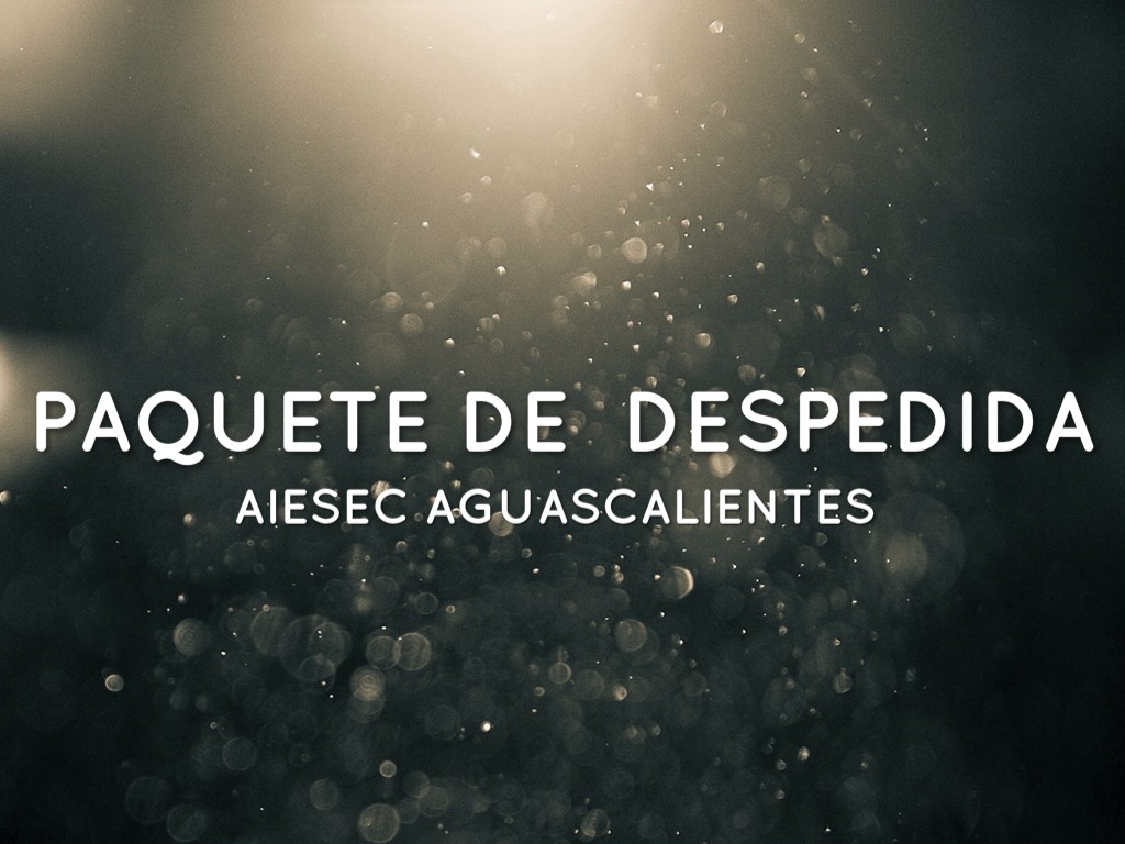 Paquete De Despedida