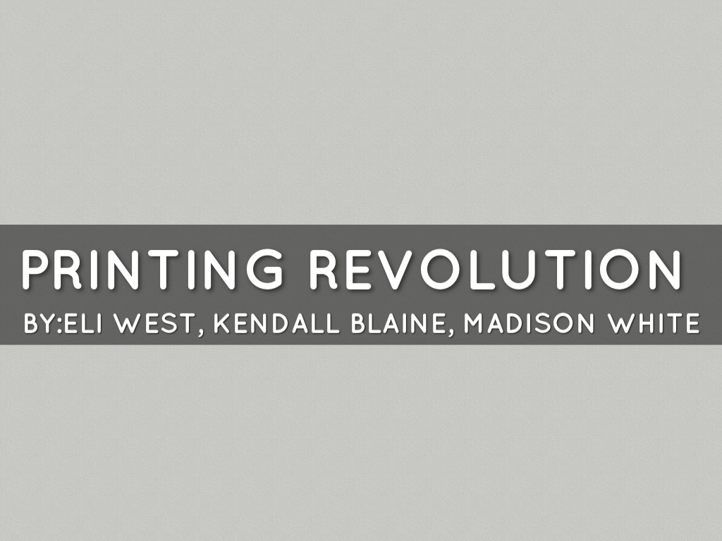 Printing Revolution 