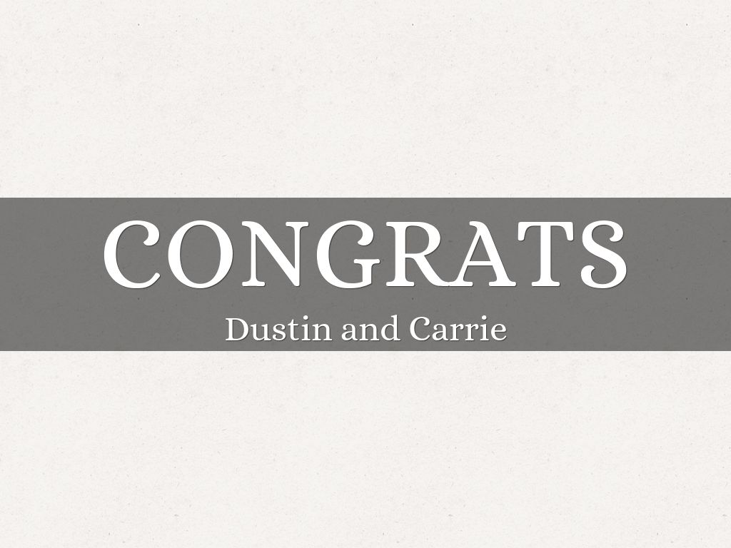 Congrats