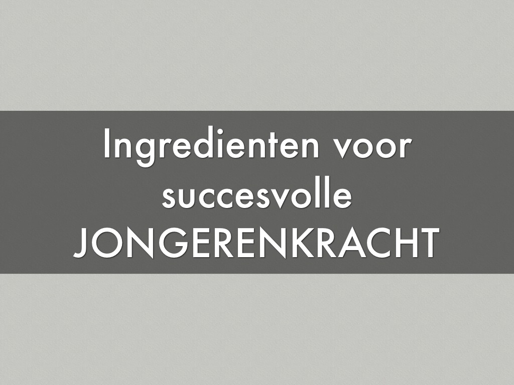Ingredienten voor Succesvolle Jongerenparticipatie