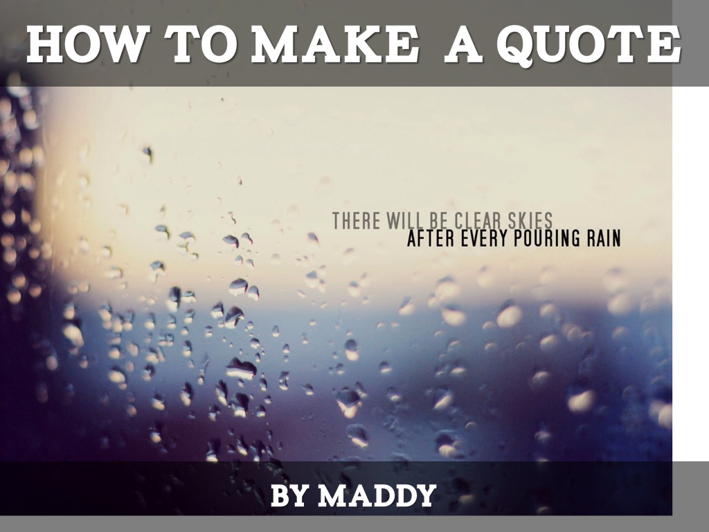 How To Make A Quote