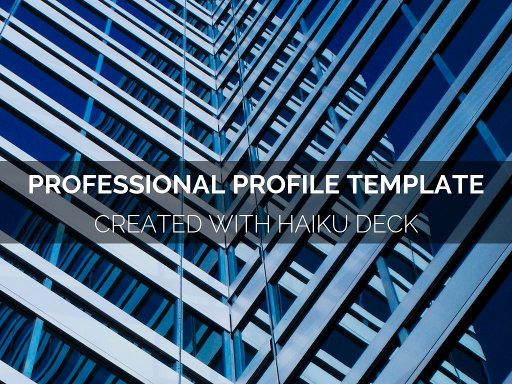 Copia de Professional Profile Template