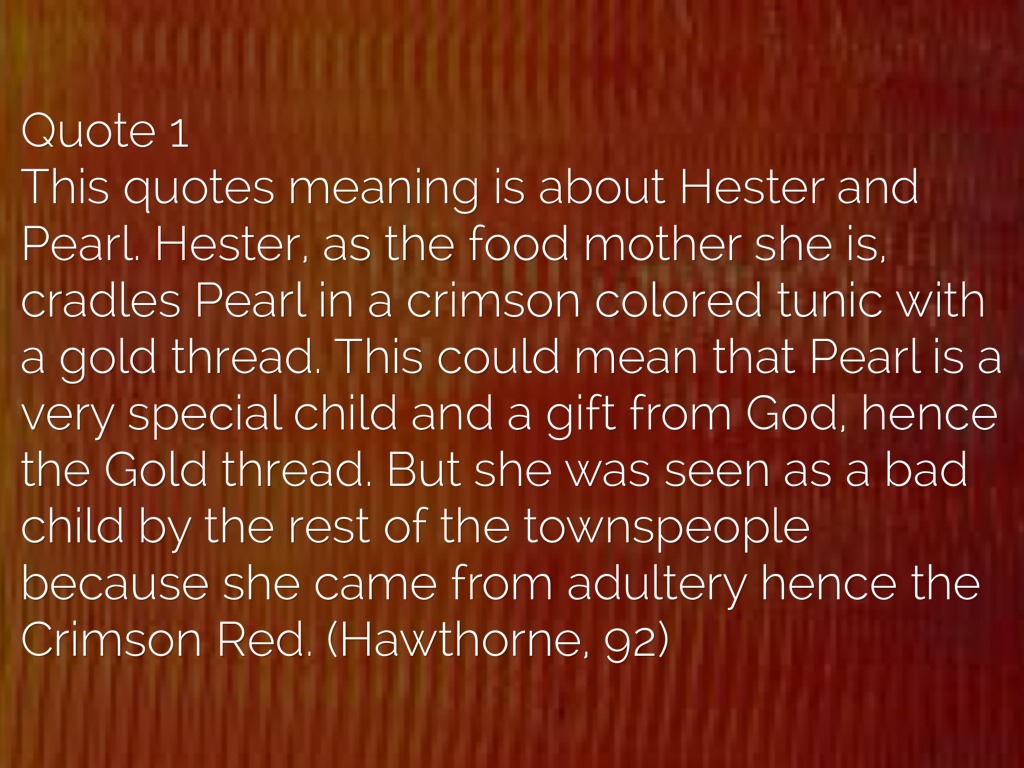 the scarlet letter pearl symbolism quotes