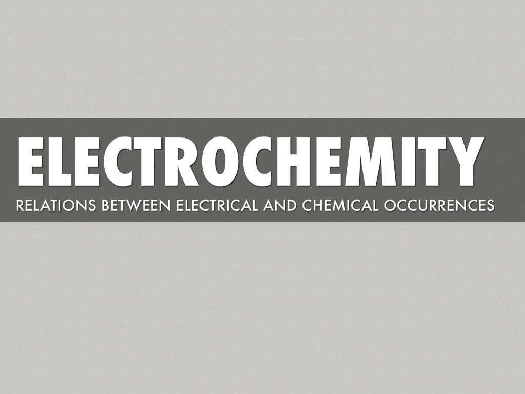 Electrochemistry 