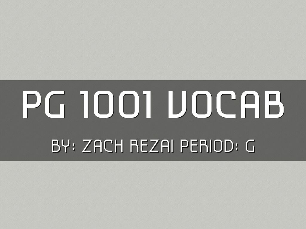 Pg 1001 Vocab