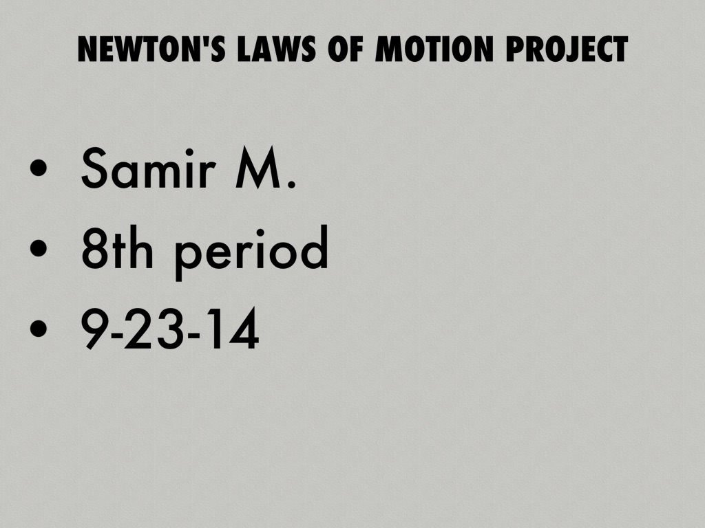 Newton's laws project