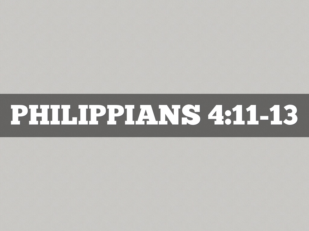 Philippians 4:11-13