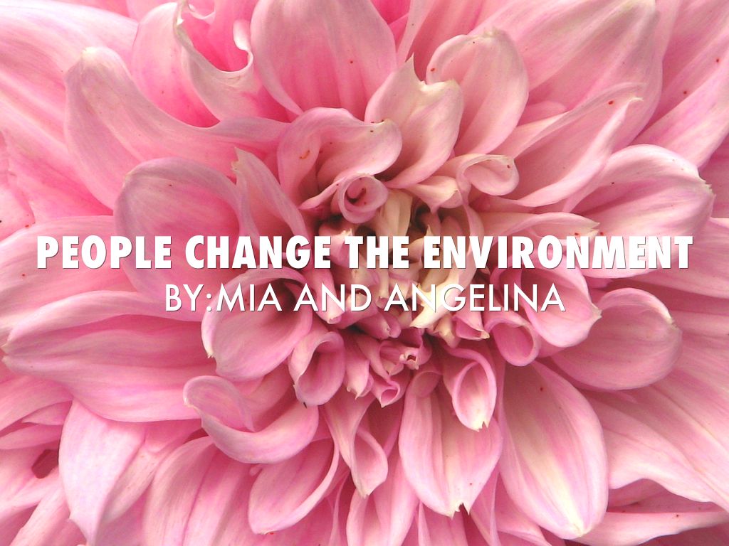 People Change The Environment 