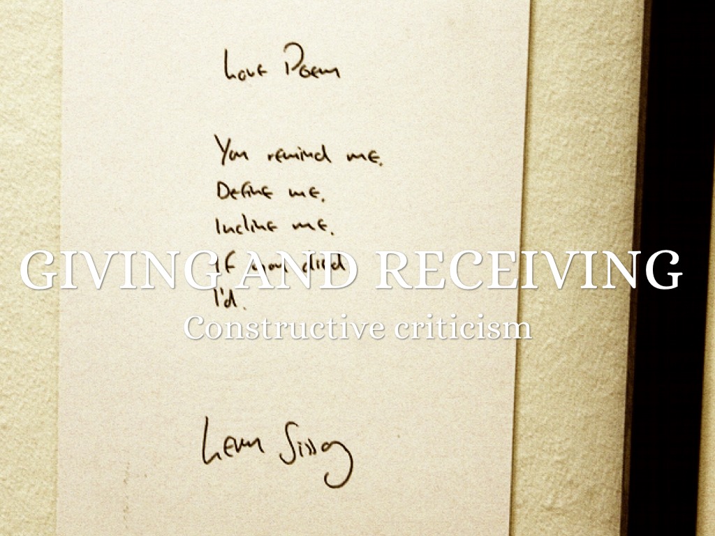 Giving And Receiving Constructive Criticism
