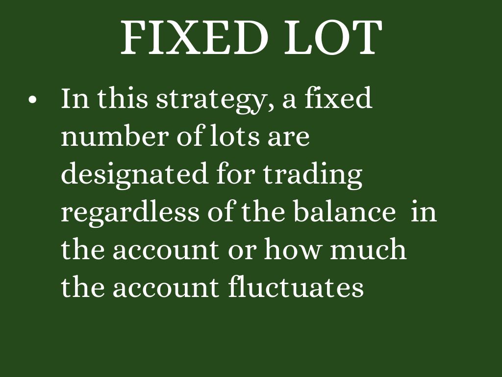 Trading position sizing strategies