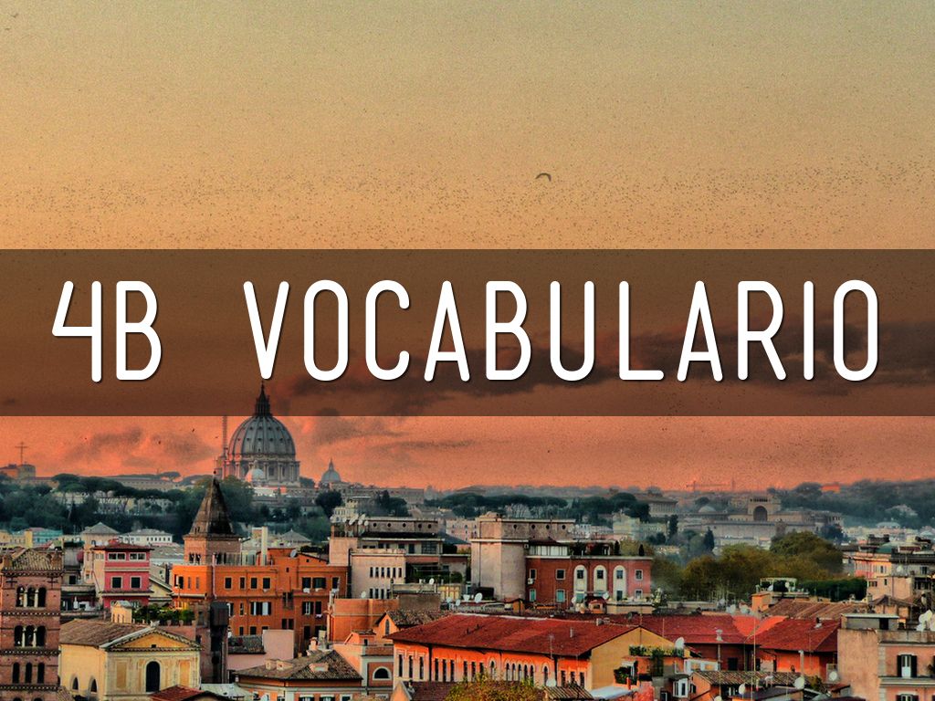 Vocabulario 4B 