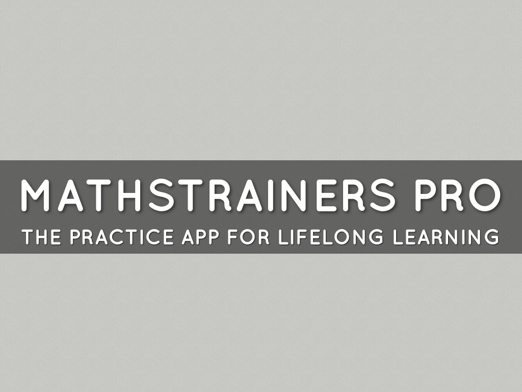 Mathstrainers Pro