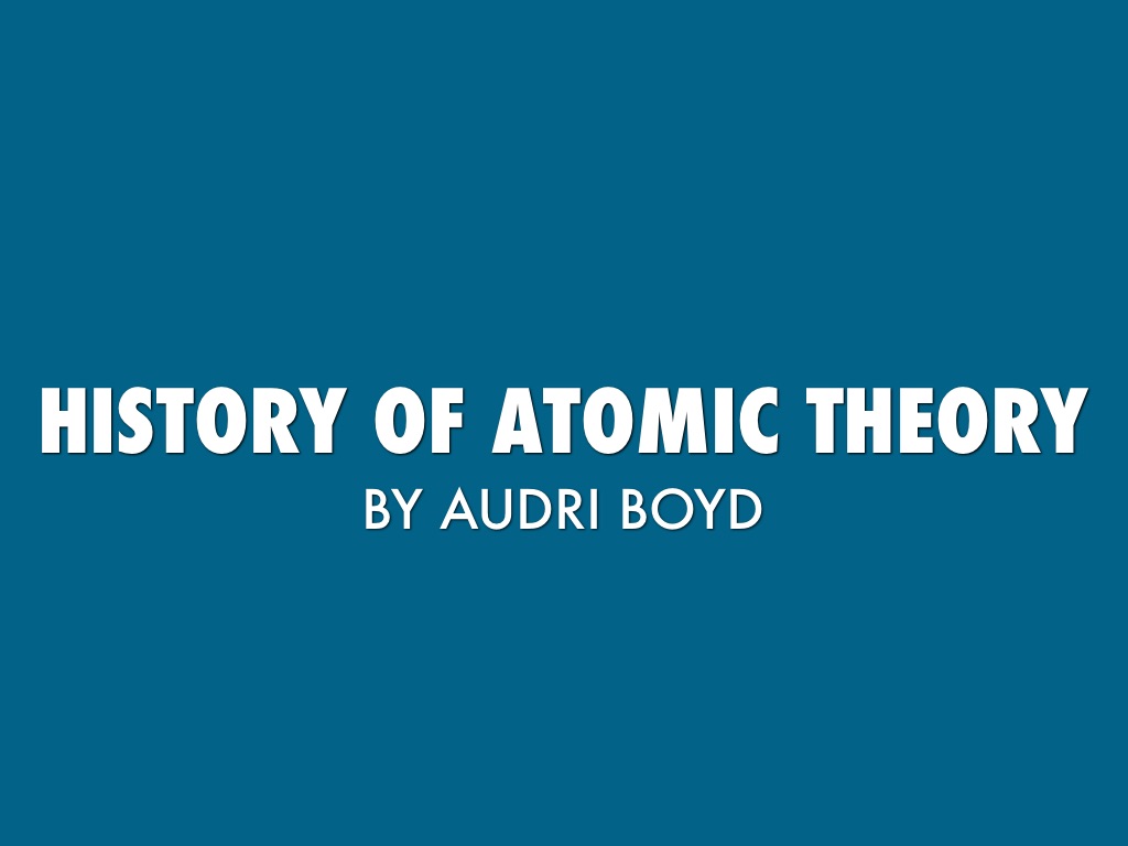 History Of Atoms 