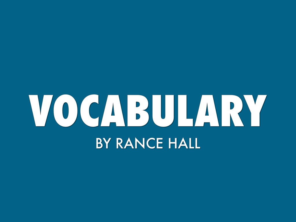 Vocabulary