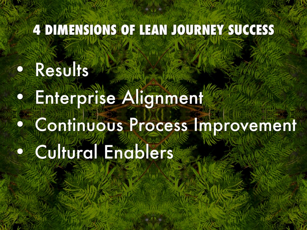 4 Dimensions of Lean Journey Success by Darrell Damron